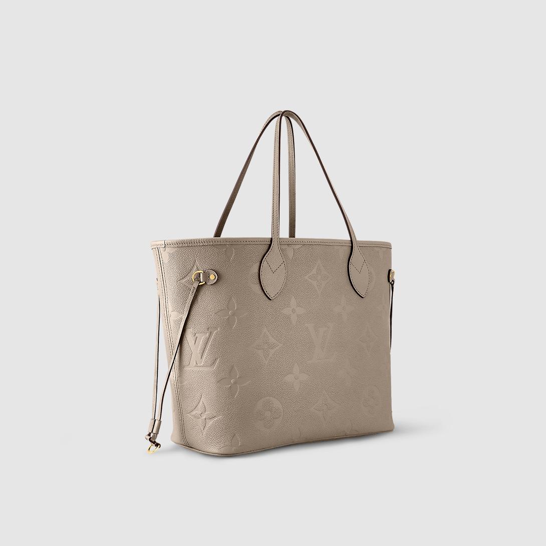 Túi Louis Vuitton Neverfull Mm Monogram Empreinte Nữ Nâu Xám